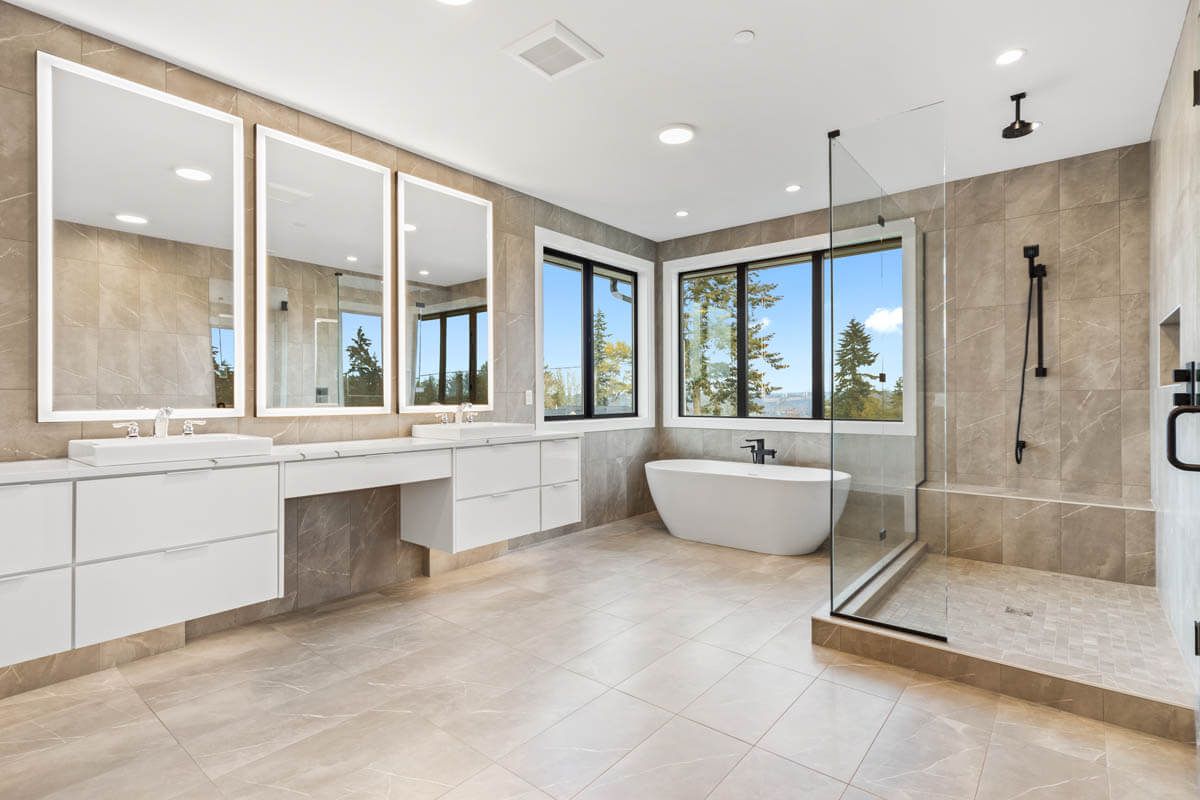 Custom bathroom by Home Plans NW